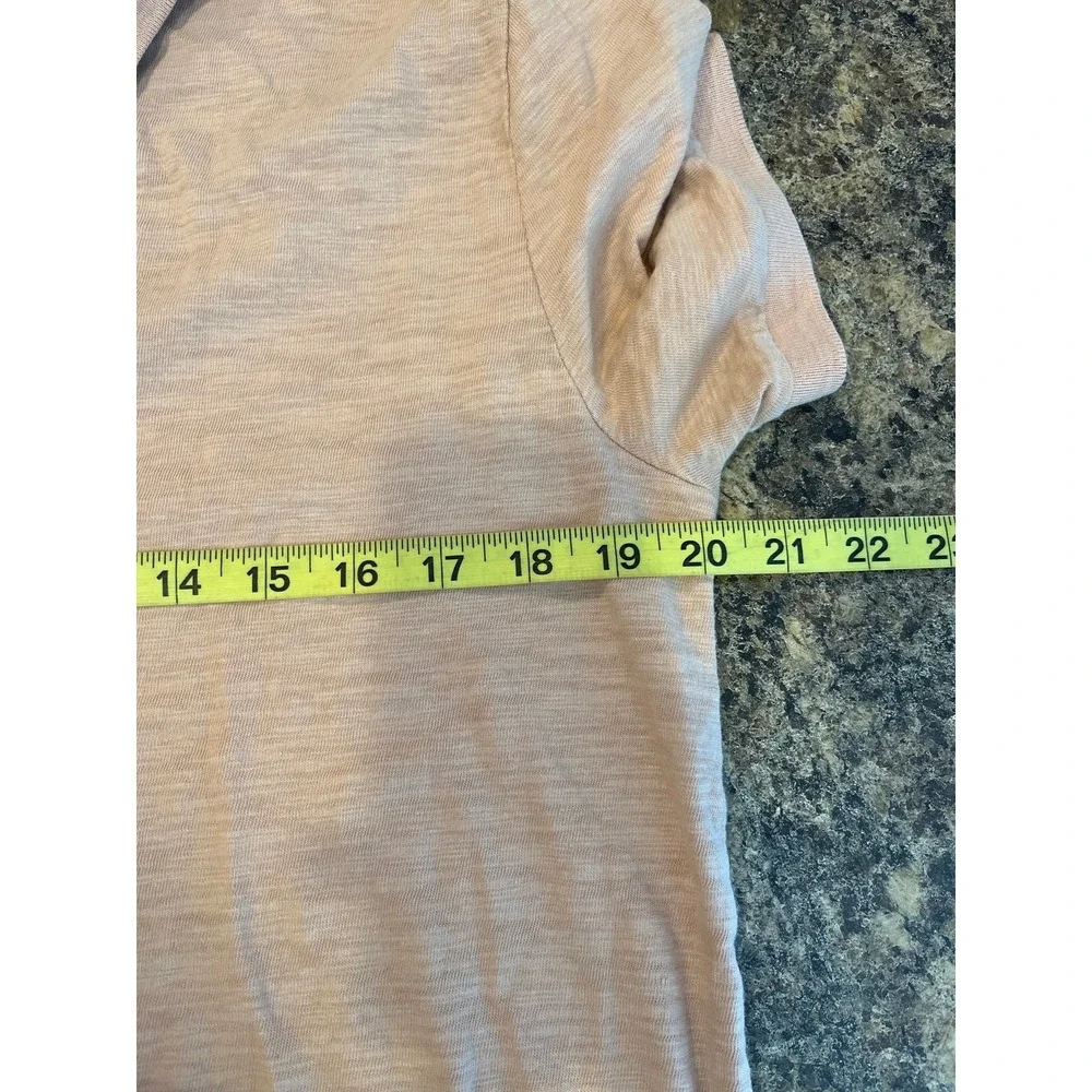 Vince Mens Slub Cotton Polo Shirt Peach Pink Medium Minimalist‎ Luxe